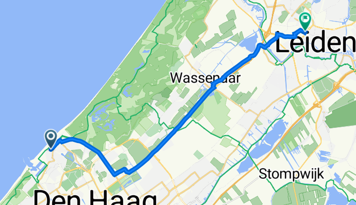 Wassenaarsestraat 128, Den Haag nach Stationsplein 3C, Leiden