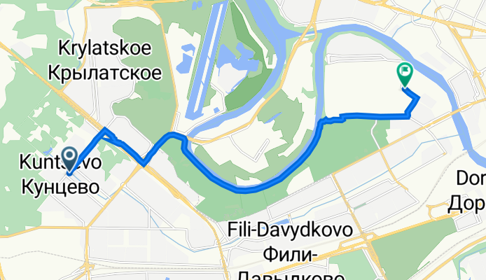 Партизанская улица, 40А, Москва до Береговой проезд, 4 к3 с4, Москва