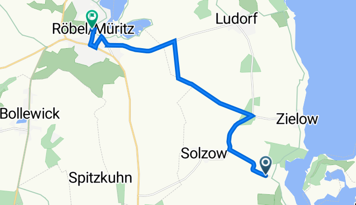 Lange Straße 3, Südmüritz nach Marktplatz 1, Röbel/Müritz