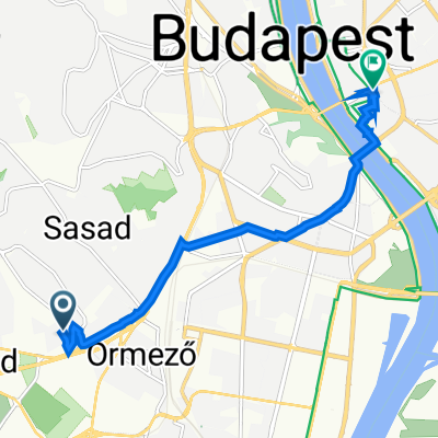 Nevegy utca 12., 布达佩斯市 to Ferenciek tere 8., 布达佩斯市