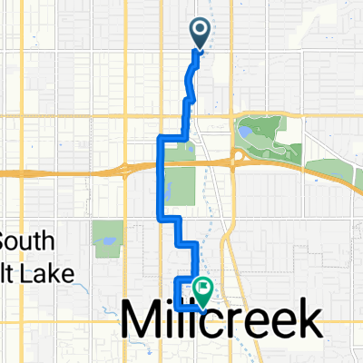 1118 E 1700 S, Salt Lake City to 1166 E Brickyard Rd, Salt Lake City
