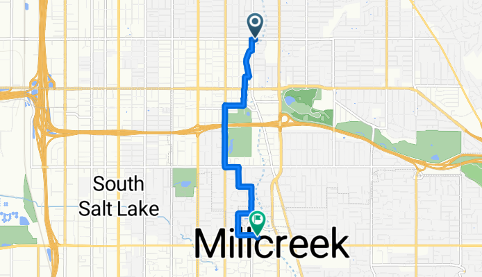 1118 E 1700 S, Salt Lake City to 1166 E Brickyard Rd, Salt Lake City