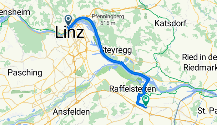 Sparkassenplatz 2, Linz nach Kakteenstraße 4–6, Asten