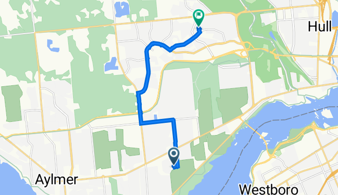 112 Rue du Jockey, Gatineau to 28 Rue de la Constellation, Gatineau