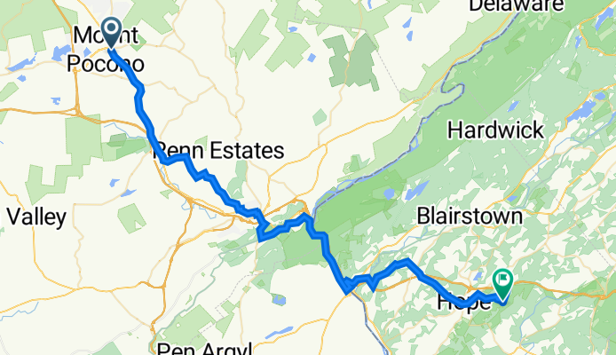 1360 Pocono Blvd, Mount Pocono to 277–279 State Park Rd, Blairstown