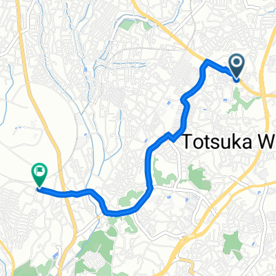 矢部町1576-76, 横浜市戸塚区 to 深谷町1738-2, 横浜市戸塚区