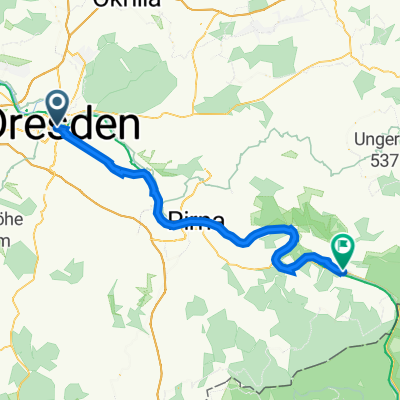 Postplatz 1, Dresden nach Bergmannstraße 2, Bad Schandau