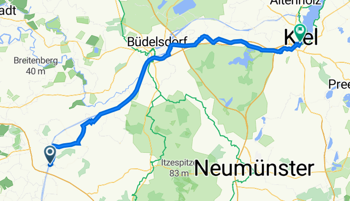 Dorfstraße 55, Bornholt nach Auguste-Viktoria-Straße 1, Kiel