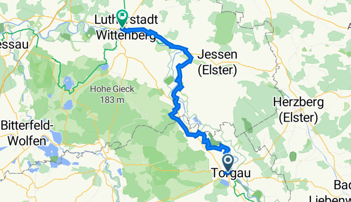 Torgau nach Wittenberg