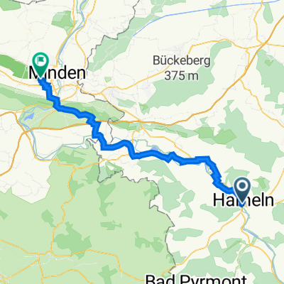 Münsterwall 2, Hameln nach Wettinerallee 50, Minden