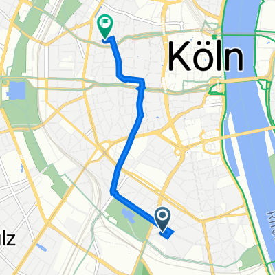 Martin-Luther-Platz 23, Köln nach Friesenstraße 57, Köln