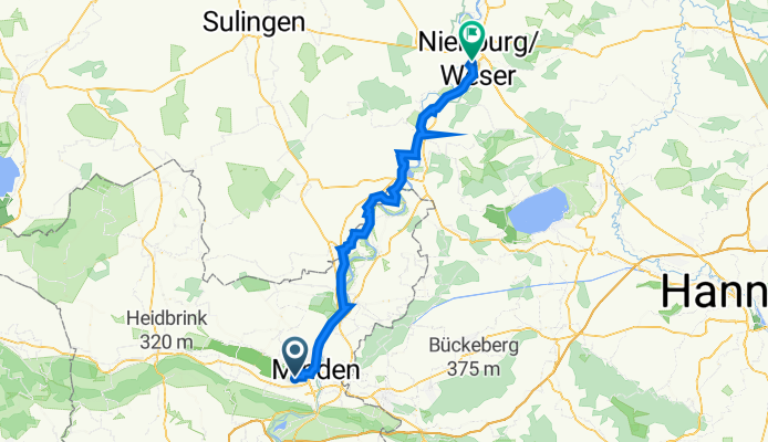 Wettinerallee 50, Minden nach Burgmannshof 15, Nienburg/Weser