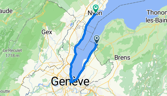 Route d'Hermance 537, Hermance à Quai Louis Bonnard 5, Nyon