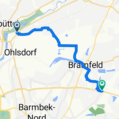 Wellingsbütteler Landstraße 67, Hamburg nach Steilshooper Allee 519, Hamburg