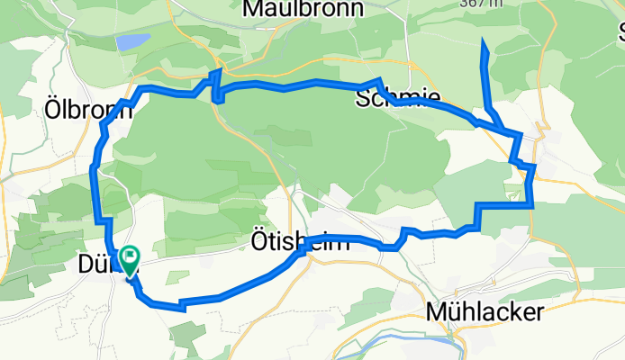 Richard-Wagner-Straße 34, Ölbronn-Dürrn nach Richard-Wagner-Straße 30, Ölbronn-Dürrn