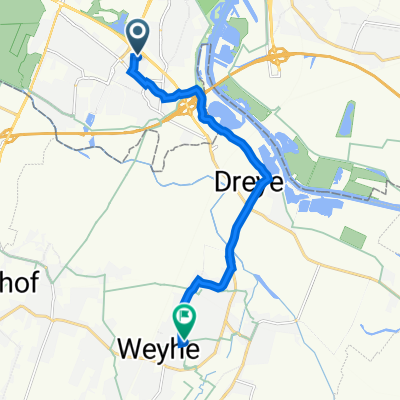 Martin-Buber-Straße 11, Bremen nach Bahnhofstraße 54, Weyhe