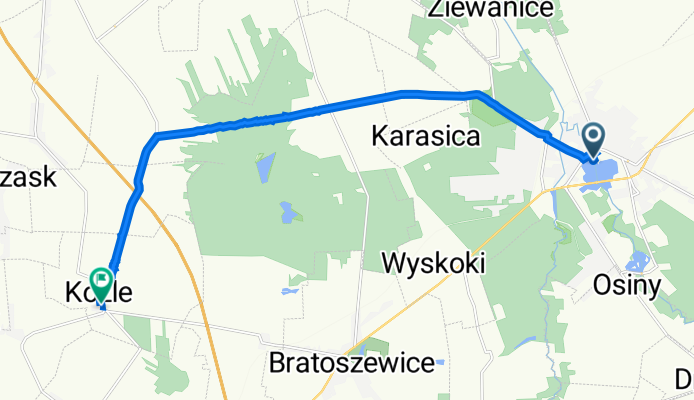 Młynarska 17, Głowno do Koźle 52, Stryków