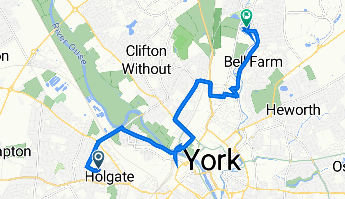 Bentham House, Burnsall Dr, York to 9–23 Brandsby Grove, Huntington, York