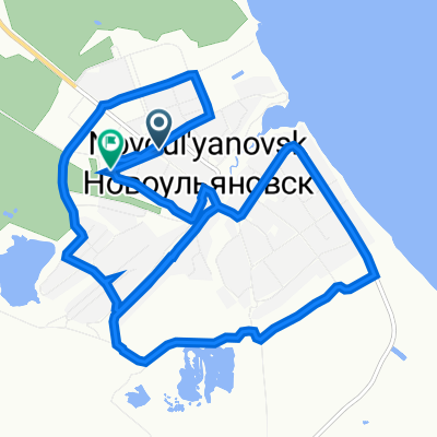 От улица Ульяновская 33 корпус 2, Новоульяновск до Речная улица 9а, Новоульяновск