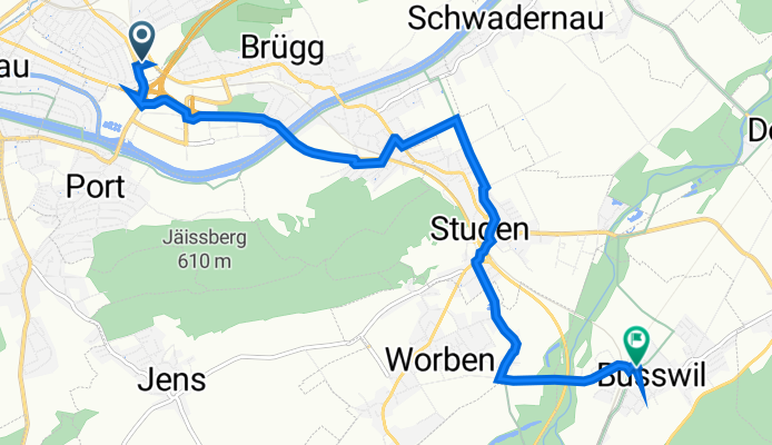 Portstrasse 29, Biel nach Fabrikstrasse 3, Busswil BE