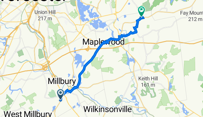 85 W Main St, Millbury to North Grafton