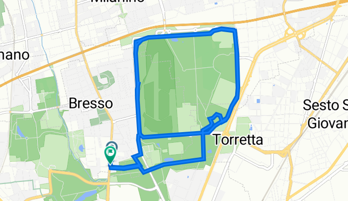 Da Via Vittorio Veneto 113, Bresso a Via Don Ernesto Vercesi 117, Milano