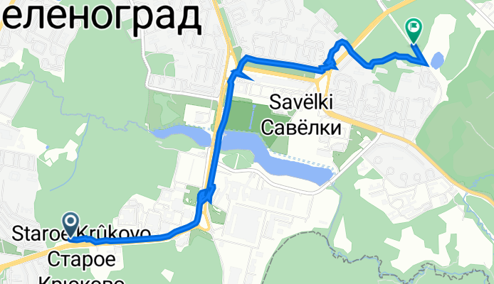 От Солнечная аллея к. 900, Зеленоград до корпус 621Б, Зеленоград