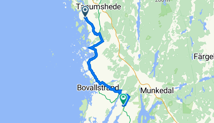E4v1 Nedre Långgatan 15, Grebbestad nach Mellberg 111, Brastad