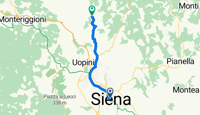 Costa dell'Incrociata 1, Siena nach Via del Chianti Classico 38, Castelnuovo Berardenga