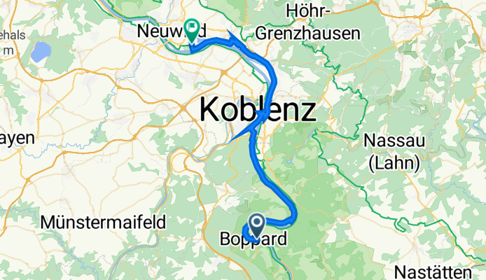 Seminarstraße 9, Boppard nach Im Langendorfer Feld 41, Neuwied