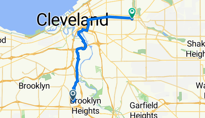 1703 Alvin Ave, Cleveland to 2036–2050 E 96th St, Cleveland