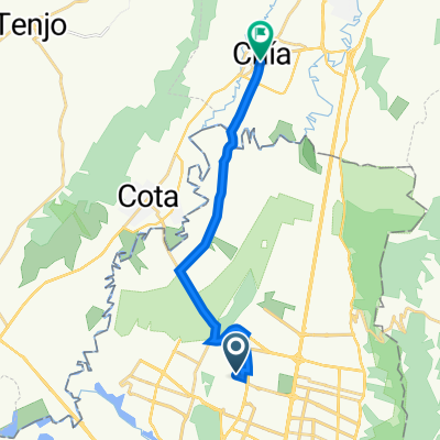 De Calle 160 74, Bogotá a Carrera 10 933, Chía