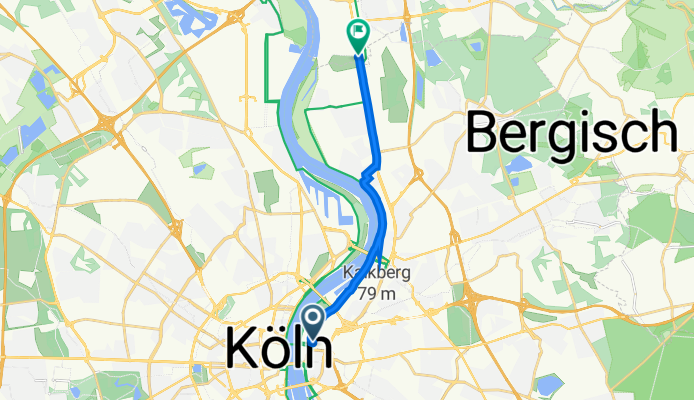 Innenstadt, Köln nach Friedrich-Ebert-Straße 368, Leverkusen
