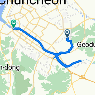 석사동 77, 춘천시 ~ 온의동 38-15, 춘천시