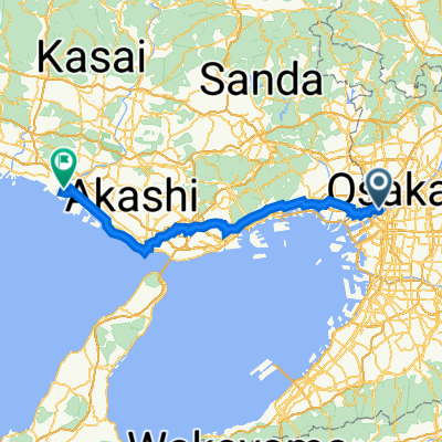 Osaka to Takasago via Kobe