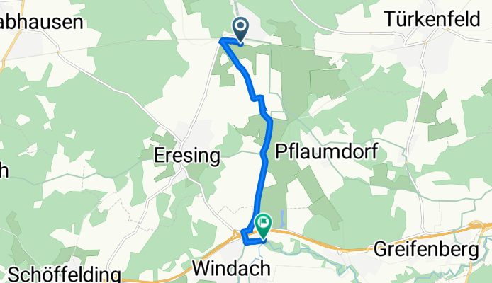 Am Bahnhof 21, Eresing nach Schützenstraße 32, Windach