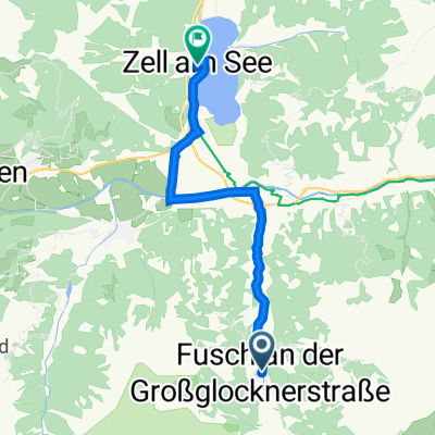 B107 5672, Fusch an der Großglocknerstraße to Dreifaltigkeitsgasse 1, Zell am See