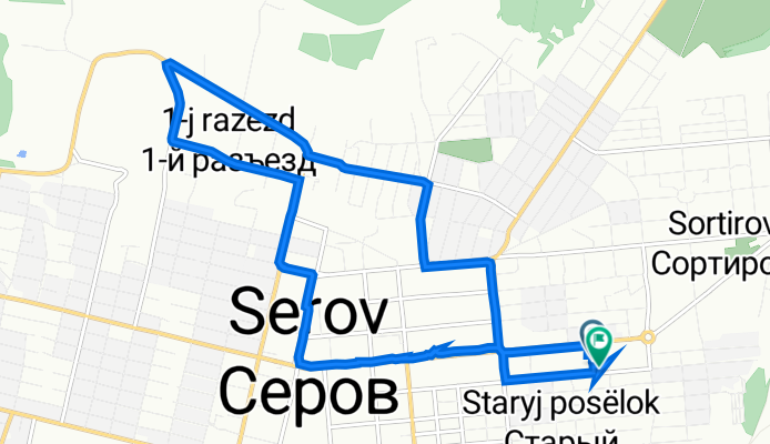 улица Каляева, 49Б, Серов до улица Каляева, 49, Серов