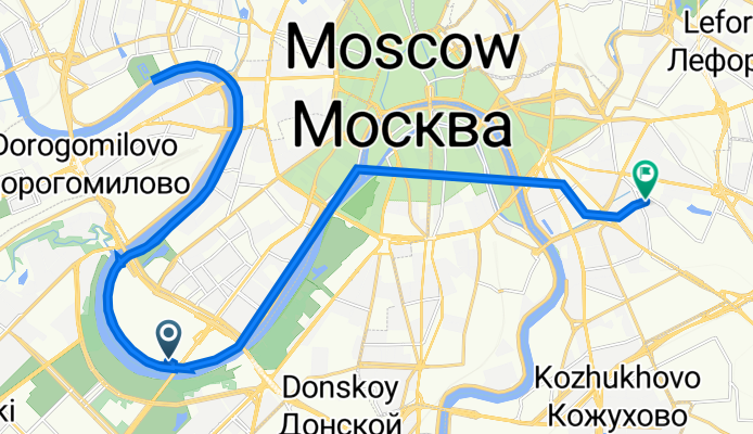Лужнецкая набережная, 24 с20Б, Москва до Малая Калитниковская улица, 2 к2, Москва