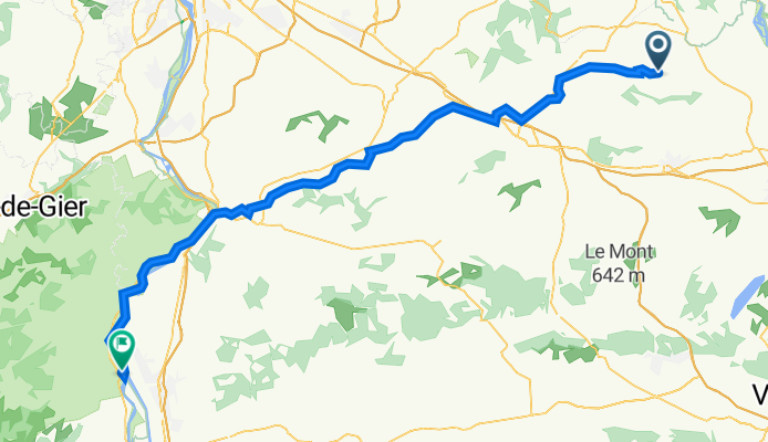 2808 Route d'Olouise, Sermérieu à 6 Avenue du Rhône, Saint-Pierre-de-Bœuf