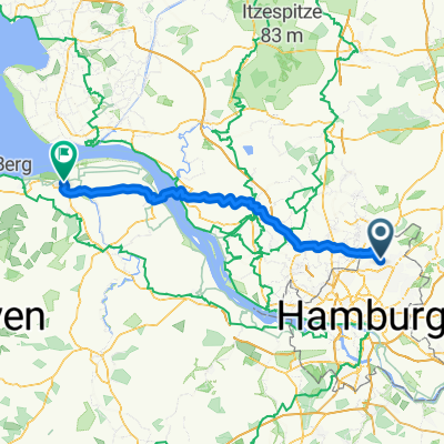 Kurze Strecke v. HH-Poppenbüttel zum Neuhäuser Deich