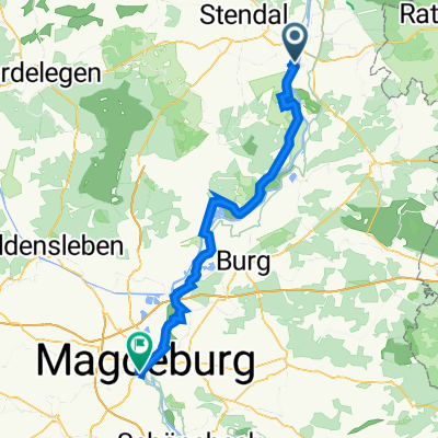 Lange Straße 42, Tangermünde nach Otto-von-Guericke-Straße 56C, Magdeburg