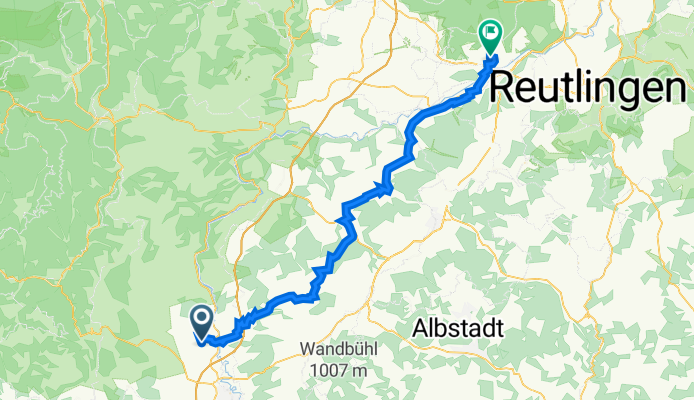 Lupfenstraße 6, Bösingen nach Obere Schillerstraße 54–56, Tübingen