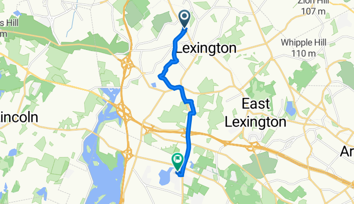 60 Bedford St, Lexington to 1407 Stearns Hill Rd, Waltham