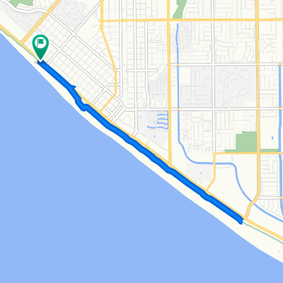 Huntington Beach Bike Trail, Huntington Beach to Pacific Coast Hwy, Huntington Beach