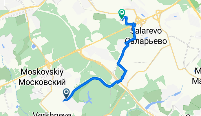 От московская улица 3, Москва до Родниковая улица 7, стр,145, Москва