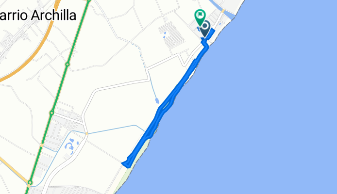 Calle las Palmerillas, 1–99, Roquetas de Mar a Calle de la Costa de Almería, 28, Roquetas de Mar