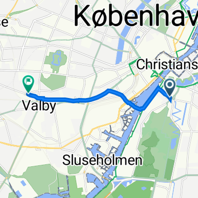 Njalsgade 54, København S to Annexstræde 12, Valby