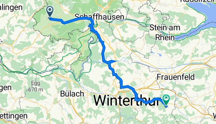 Leebenstrasse 5, Hallau nach Haldenwiesstrasse 5, Elgg