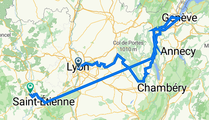 От Quai Claude Bernard 11, Lyon до Avenue de Saint-Rambert 2, Bonson